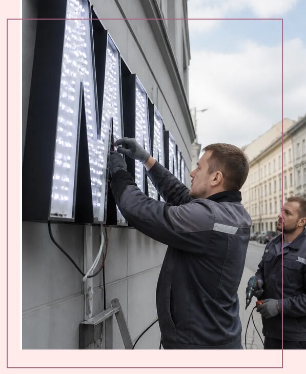 Изготовление и монтаж светодиодных LED вывесок в Пыти-Яхах